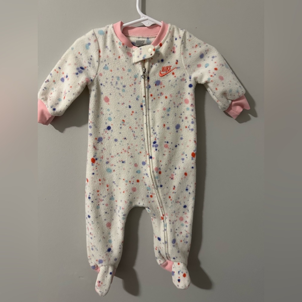 Nike Kids One Piece - White with Multicolor Splatter 6M